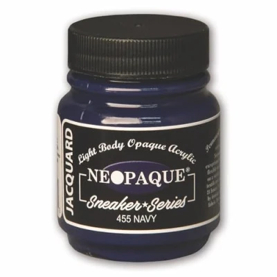 Abbildung von Sneaker Series Neopaque Paint by Jacquard, Highly Pigmented, Flexible and Soft, For Use on a Variety of Surfaces, 2.25 Ounces, Navy