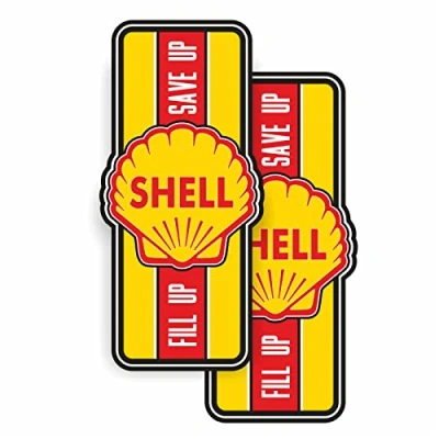 Abbildung von cut it folientechnik &amp; design 2X Shell Gasoline Aufkleber 10x5cm Kult Sticker Auto USA V8 Hotrod Tuning Oldschool Muscle Car Oldtimer Youngtimer Rally Garage Man Cave