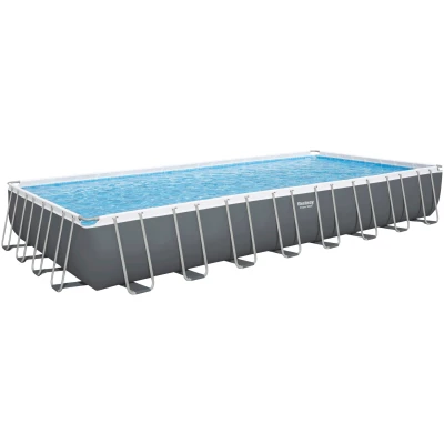 Abbildung von Bestway Framepool &quot;Power Steel™&quot;, (Komplett Set), Frame Pool mit Sandfilteranlage 956x488x132 cm, grau