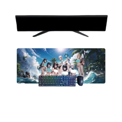 Abbildung von ButkUs Genshin Impact XXL Mauspad, 800 x 300 mm, Gaming Tastatur, wasserdicht und 3 Unterseite aus rutschfestem Gummi, strukturierte Oberfläche