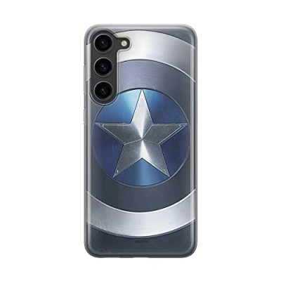 Abbildung von ERT Group Handyhülle für Samsung S23 Original und offiziell Lizenziertes Marvel Muster Captain America 005 optimal an die Form des Handy angepasst, hülle aus TPU