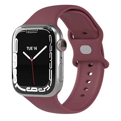 Abbildung von EAZY CASE Sport Armband kompatibel mit Apple Watch 42mm 44mm 45mm 46mm 49mm verstellbares Ersatzarmband aus Silikon Loop für Serie 10 9 8 7 6 5 4 3 2 1 SE Ultra Damen Herren Rot
