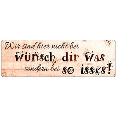 Abbildung von Interluxe Shabby Blechschild METALLSCHILD Türschild WIR SIND Hier Nicht BEI WÜNSCH DIR was