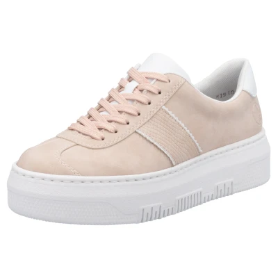 Abbildung von Rieker Plateausneaker, Schnürschuh, Halbschuh, Freizeitschuh mit gepolstertem Schaftrand