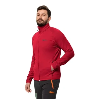Abbildung von Jack Wolfskin Baiselberg FZ Outdoorjacke, Herren, Größe: Large, Red glow