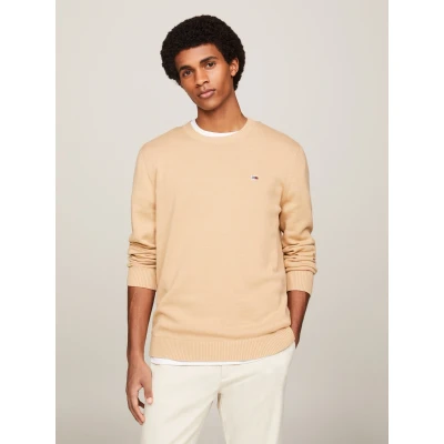 Abbildung von Tommy Jeans SLIM Essential Light Sweater Strickpullover, Herren, Größe: 60, Tawny sand