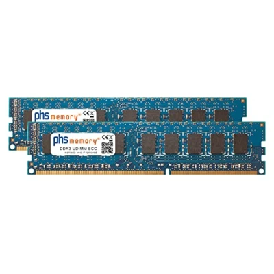Abbildung von 16GB (2x8GB) Kit RAM Speicher passend für QNAP TS EC880U E3 4GE R2 DDR3 UDIMM ECC 1600MHz PC3 12800E