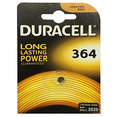 Abbildung von Duracell Knopfzelle Silberoxid Uhrenbatterien (SR621/D364/SR60)