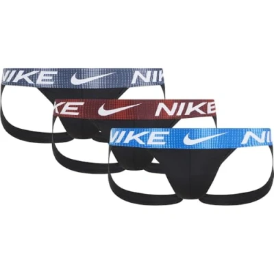 Abbildung von Nike Herren Jock Strap 3pk Unterwäsche, Blk gm RYL/Ash Slt/Bur Crsh Pix Wb, L