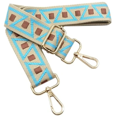 Abbildung von Verstellbarer Schultergurt für Taschen Blau, Taschengurte zum Wechseln, Taschengurt Breit mit Karabiner Gold, 80 130 cm Tragegurt Tasche Damen Schulterriemen, Handtasche, 3.8cm, 1116