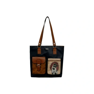 Abbildung von Dogo Multi Pocket Heart CAT Shopping Bag, Damen, Größe: One Size, Blau