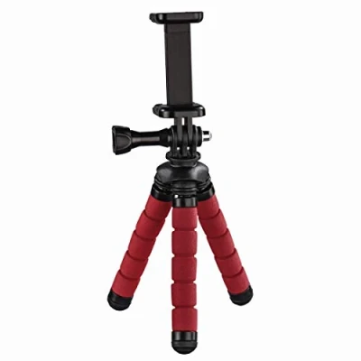Abbildung von Hama Mini Stativ Flex für Smartphone und GoPro, 14 cm, Rot
