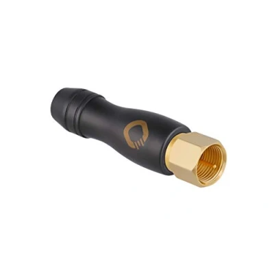 Abbildung von Oehlbach Transmission Shift S koaxial F Stecker IEC (m) (Satelliten Steckverbinder, Adapter, schraubbar) vergoldet für TV/Radio Anschluss 1 Stück
