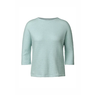 Abbildung von CECIL Damen B322967 Ajour Strukturshirt, cool salvia Green, XXL