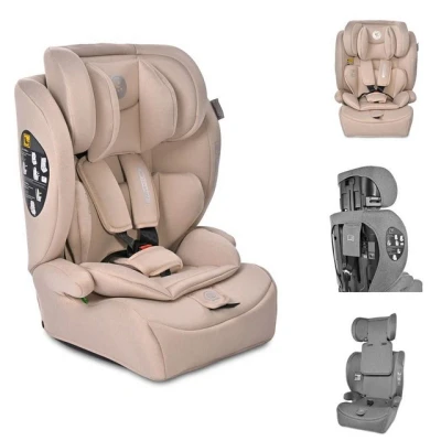 Abbildung von Lorelli Auto Kindersitz 9 36kg Adventure i Size 76 150 cm, mitwachsender Autositz für Kinder, Babysitz, Autokindersitz, Einstellbare Kopfstütze, 5 Punkt Sicherheitsgurt, beige