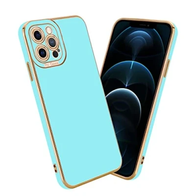 Abbildung von Cadorabo Hülle kompatibel mit Apple iPhone 12 PRO MAX Schutzhülle TPU Silikon Case Liquid Design Kameraschutz Slim Kratzfest Gummi Rundumschutz für in Türkis