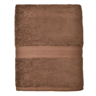 Abbildung von leevitex® Saunatuch Frottee XXL, (1 St), 80 x 200 cm, extra groß &amp; saugfähig, Schokobraun/Dunkelbraun