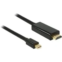 Abbildung von Delock mini DisplayPort 1.1 Stecker &gt; HDMI A 2 m schwa