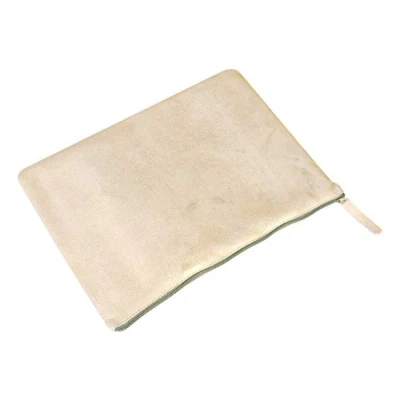 Abbildung von Clairefontaine 400047C Kleine Mappe Plume (aus Lammwildleder, mit Perlmutt Effekt, 23x32 cm) 1 Stück gold