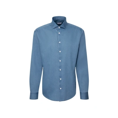 Abbildung von Seidensticker Herren Casual Hemd, Blau, 44