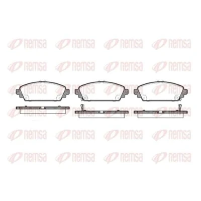 Abbildung von REMSA 0700.02 Bremsbelagsatz Vorderachse inkl. Verschleißwarnkontakt mit Klebefolie, Schrauben Zubehör HONDA: CIVIC 7 Hatchback