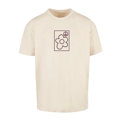 Abbildung von Upscale by Mister TEE MORE Peace Oversize Tshirt print, Herren, Größe: Large, Sand