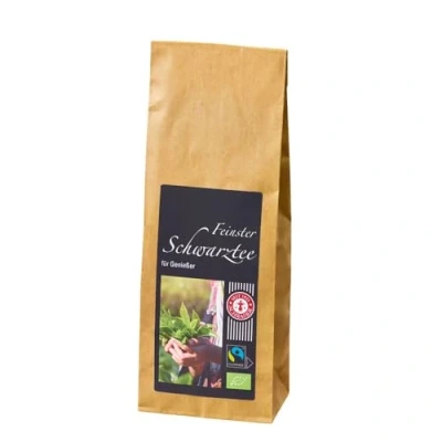 Abbildung von Schrader Schwarzer Tee Darjeeling Second Flush Teegarten Bannockburn lose Blätter Bio Schwarztee Fairtrade 100g