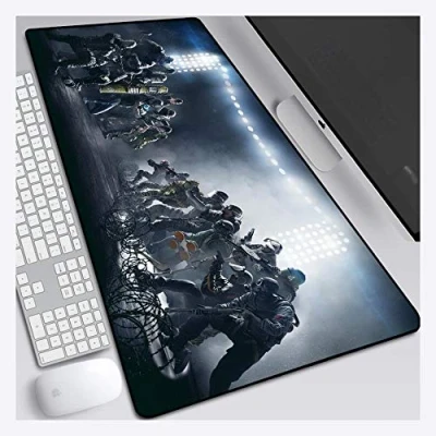 Abbildung von Mauspad Rainbow Six Belagerung 800X300mm Mauspad, Speed ​​Gaming Mousepad, Unterseiten Mousemat aus Gummi mit 3mm starker Basis, für Notebooks, PC, I