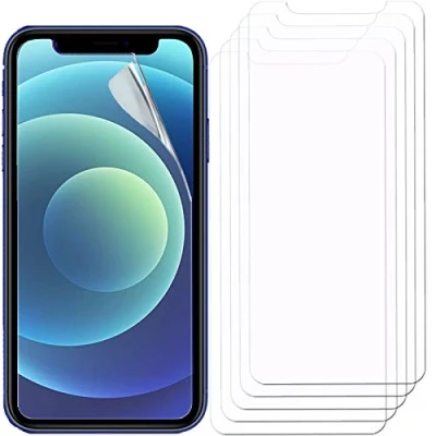 Abbildung von TECHGEAR [5 Stück Displayschutz für iPhone XR Ultra Klare Schutzfolie (6.1 Zoll) mit Reinigungstuch + Applikationskarte