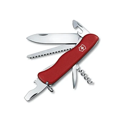 Abbildung von Victorinox Schweizer Taschenmesser, Forester, Multitool, Swiss Army Knife mit 12 Funktionen, Feststellklinge, Dosenöffner, Schraubendreher 3 mm