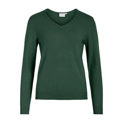 Abbildung von VILA Viril Oneck L/S NOOS Strickpullover, Damen, Größe: Medium, Pineneedle