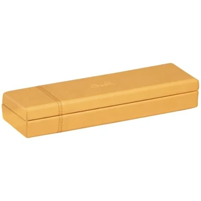 Abbildung von Rhodia 118870C Stiftetui (aus italienischem Kunstleder, 21 x 5,5 3 cm, elegant und robust, ideal für Ihr Schreibtisch) orange