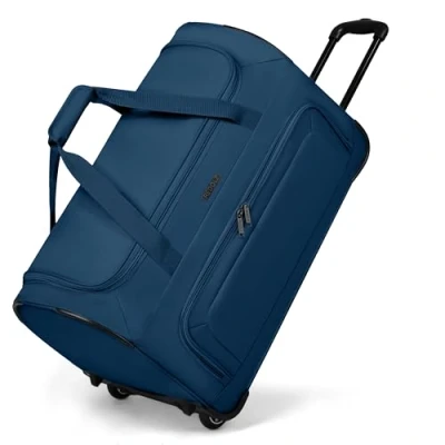 Abbildung von REDOLZ große M Trolley Reisetasche mit Rollen 61 cm 71 Liter für Männer &amp; Frauen (Duffle Essentials)