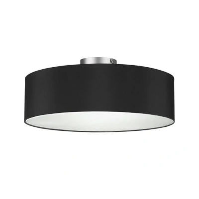 Abbildung von meineWunschleuchte Deckenleuchte, ohne Leuchtmittel, stylische Lampe über n Esstisch Stoff lampen für Galerie Schwarz Ø40cm