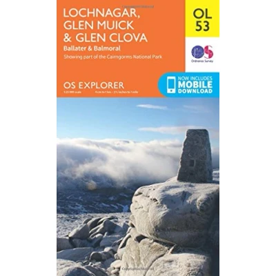 Abbildung von Lochnagar, Glen Muick &amp; Clova, Ballater Balmoral (OS Explorer Map)
