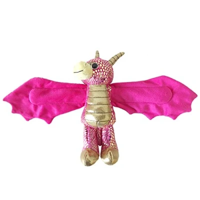 Abbildung von Wild Republic Huggers Schnapparmband Kuscheltier, Plüschtier, Goldener Drache 20 cm