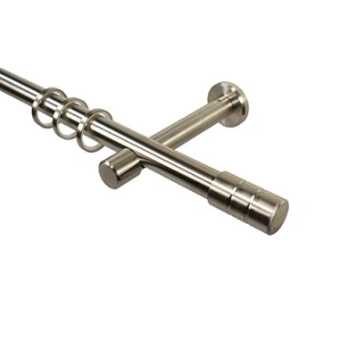 Abbildung von iso design Edelstahl Vorhangstangen 20 mm mit Endstück Jolly, 200 cm
