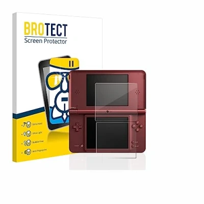 Abbildung von BROTECT Schutzglas für Nintendo DSi XL Schutzfolie Panzer Folie Glas [Extrem Kratzfest 9H, Anti Fingerprint, Ultra Transparent]