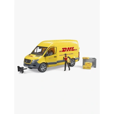 Abbildung von Bruder MB Sprinter DHL mit Fahrer 1:16