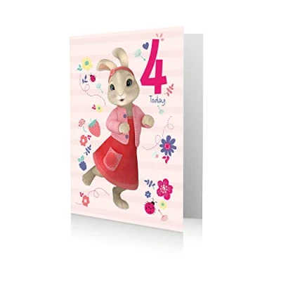 Abbildung von Danilo Promotions Ltd Offizielle Peter Hase Geburtstagskarte zum 4. Geburtstag