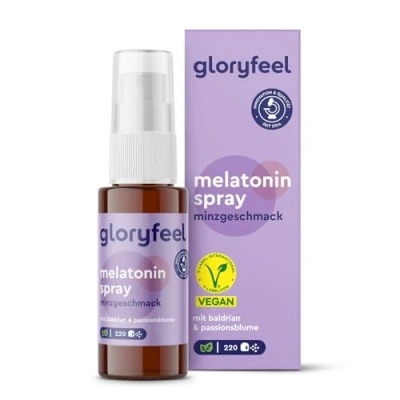 Abbildung von gloryfeel® Melatonin Spray mit Baldrian, Lavendel + Melissen Extrakt 220 St
