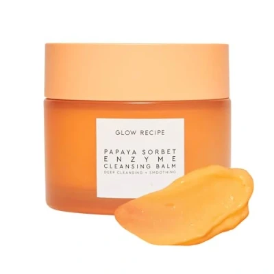 Abbildung von Glow Recipe Papaya Cleansing Balm Exfoliating Enzyme + Makeup Remover for Clean, Soft, Glowing Skin Vegan Face Cleanser with Seed Oil Blueberry Extract (100ml / 3.4 fl oz)