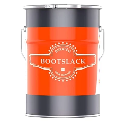 Abbildung von BEKATEQ BE 400 Premium Bootslack farblos seidenmatt, 5 Liter I Klarlack für Holz, Schiffe, Möbel hochbelastbarer &amp; wetterbeständiger Parkettlack, Treppenlack, Yachtlack innen außen