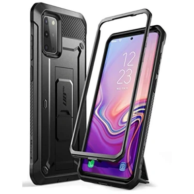 Abbildung von SUPCASE UB Pro Series Schutzhülle für Samsung Galaxy S20 Plus / 5G (Version 2020), zweilagiges, Robustes Holster und Ständer, ohne integrierten Displayschutz, Schwarz, 11,9 cm (4,7 Zoll)