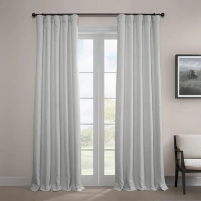Abbildung von HPD Half Price Drapes Verdunkelungsvorhänge aus Leinenimitat, 274 cm lang, luxuriöse Leinenvorhänge für Schlafzimmer und Wohnzimmer (1 Paneel), 127 x cm, Austernfarben
