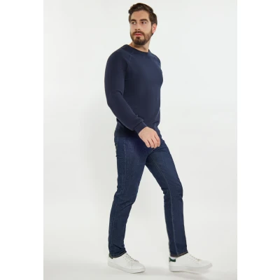 Abbildung von DREIMASTER Maritimer Herrenpullover XXL / Marine 100% Baumwolle