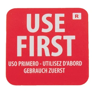 Abbildung von „1000X Vogue 1&quot; englisches Etikett „Use First“, 25 mm Lebensmittelaufkleber, Restaurant