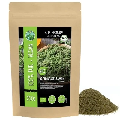 Abbildung von Brennesselsamen BIO 250g von Alpi Nature, Brennessel Samen getrocknet zum Essen und Brennnessel Tee