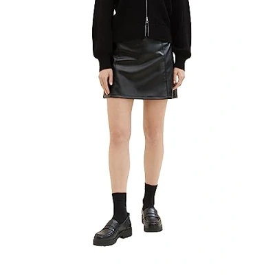 Abbildung von TOM Tailor Denim Skirt Alinienrock, Damen, Größe: Large, Deep black