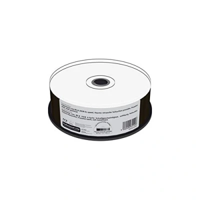 Abbildung von MediaRange Professional Line BD R 25GB 6 fache Schreibgeschwindigkeit, vollflächig bedruckbar (Thermo Retransfer), Proselect Weiß, voll Metallisiert, 25er Cakebox